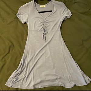 Pale blue casual mini sundress